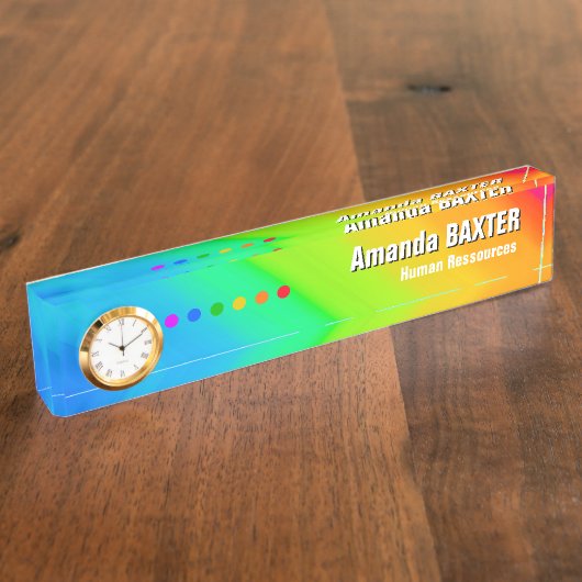 Rainbow Name Tag Naambordje (Zijkant)