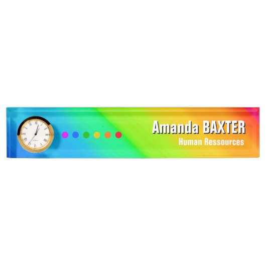 Rainbow Name Tag Naambordje (Voorkant)