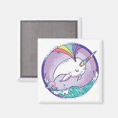 Rainbow Narwalale Magneet (Voorkant / Achterkant)