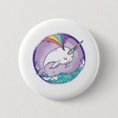 Rainbow Narwalale Ronde Button 5,7 Cm (Voorkant)