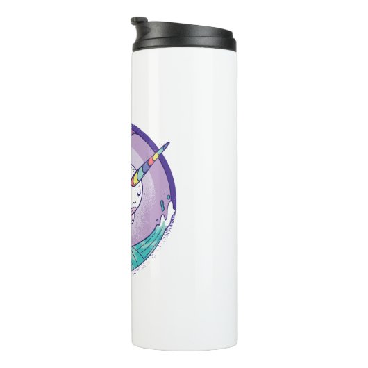 Rainbow Narwalale Thermosbeker (Geroteerd rechts)