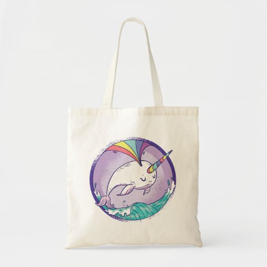 Rainbow Narwalale Tote Bag (Voorkant)