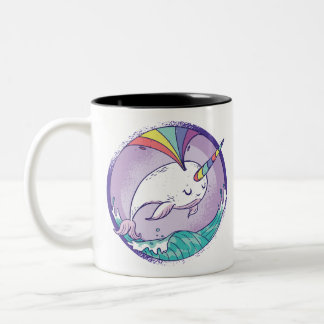 Rainbow Narwalale Tweekleurige Koffiemok