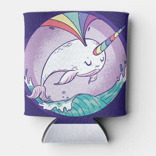Rainbow Narwhal Blikjeskoeler (Voorkant)