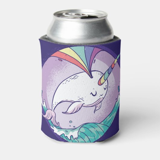 Rainbow Narwhal Blikjeskoeler (Blikje Achterkant)
