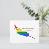 Rainbow Narwhal Briefkaart (Staand voorkant)