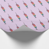 Rainbow Narwhal Cadeaupapier (Hoek)
