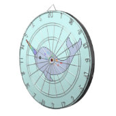 Rainbow Narwhal Dartboard Dartbord (Voorkant Rechts)