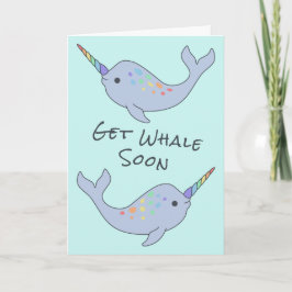 Rainbow Narwhal Get Whale Soon Kaart