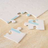 Rainbow Narwhal Kawaii Pattern Pastel Blue Name Legpuzzel (Zijkant)