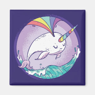 Rainbow Narwhal Magneet