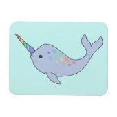 Rainbow Narwhal Magnet Magneet (Horizontaal)