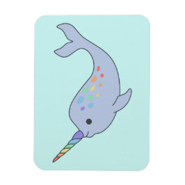 Rainbow Narwhal Magnet Magneet