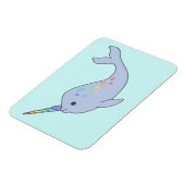 Rainbow Narwhal Magnet Magneet (Linkerzijde)