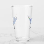 Rainbow Narwhal Name Glass Glas (Rechts)