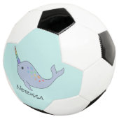 Rainbow Narwhal Name Voetbal (Drie kwart)