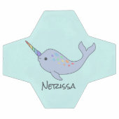 Rainbow Narwhal Name Voetbal (Enkel)