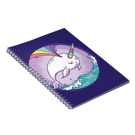 Rainbow Narwhal Notitieboek (Rechterzijde)