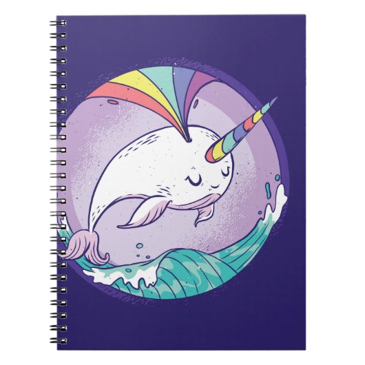 Rainbow Narwhal Notitieboek (Voorkant)
