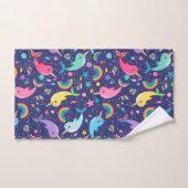 Rainbow Narwhal onder het Zee Meisjes gepersonalis Bad Handdoek (Handdoek)