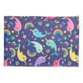 Rainbow Narwhal onder het Zee Meisjes gepersonalis Kussensloop (Achterkant)