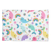 Rainbow Narwhal onder het Zee Meisjes gepersonalis Kussensloop (Achterkant)