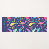 Rainbow Narwhal onder het Zee Meisjes gepersonalis Yogamat (Voorkant (horizontaal))