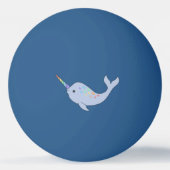 Rainbow Narwhal Ping Pong Ball (Voorkant)