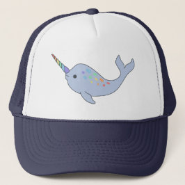 Rainbow Narwhal Trucker Hat Pet