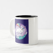 Rainbow Narwhal Tweekleurige Koffiemok (Voorkant links)