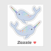 Rainbow Narwhal Vinyl Stickers (Vel)