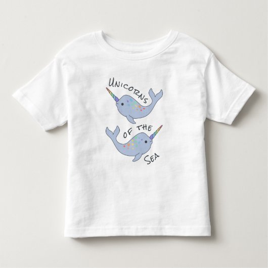 Rainbow Narwhal Zee Unicorn Toddler T-Shirt (Voorkant)
