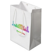 Rainbow Nashville skyline Medium Cadeauzakje (Voorkant Gekanteld)