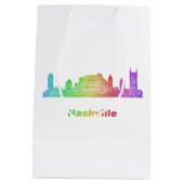 Rainbow Nashville skyline Medium Cadeauzakje (Achterkant)