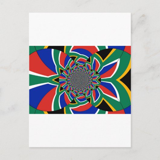 Rainbow Nation: Levendige Zuid-Afrikaanse kunstpri Briefkaart (Voorkant)