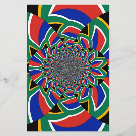 Rainbow Nation: Levendige Zuid-Afrikaanse kunstpri Briefpapier (Voorkant)