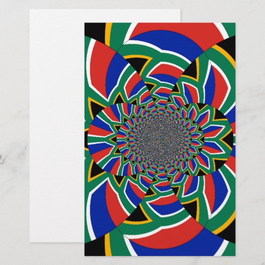 Rainbow Nation: Levendige Zuid-Afrikaanse kunstpri Briefpapier (Voorkant / Achterkant)