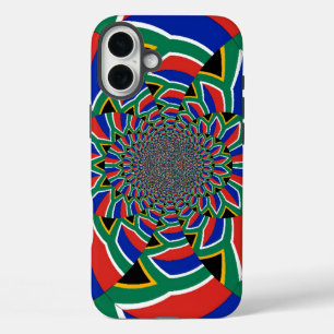Rainbow Nation: Levendige Zuid-Afrikaanse kunstpri iPhone 16 Plus Hoesje