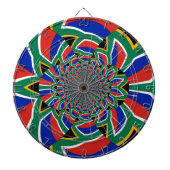 Rainbow Nation: Levendige Zuid-Afrikaanse kunstpri Dartbord (Voorkant)