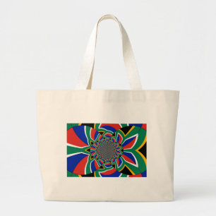 Rainbow Nation: Levendige Zuid-Afrikaanse kunstpri Grote Tote Bag