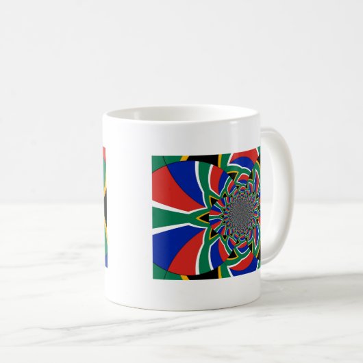 Rainbow Nation: Levendige Zuid-Afrikaanse kunstpri Koffiemok (Voorkant rechts)