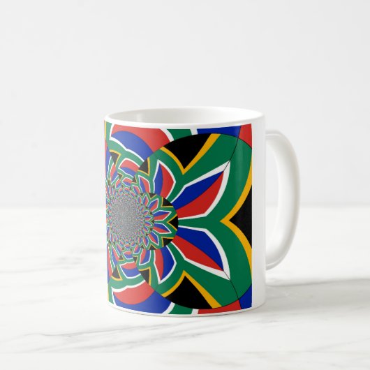 Rainbow Nation: Levendige Zuid-Afrikaanse kunstpri Koffiemok (Voorkant rechts)