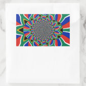 Rainbow Nation: Levendige Zuid-Afrikaanse kunstpri Rechthoekige Sticker (Tas)