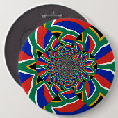 Rainbow Nation: Levendige Zuid-Afrikaanse kunstpri Ronde Button 6,0 Cm (Voorkant /achterkant)