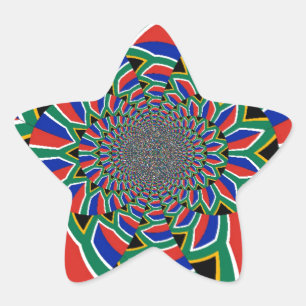 Rainbow Nation: Levendige Zuid-Afrikaanse kunstpri Ster Sticker