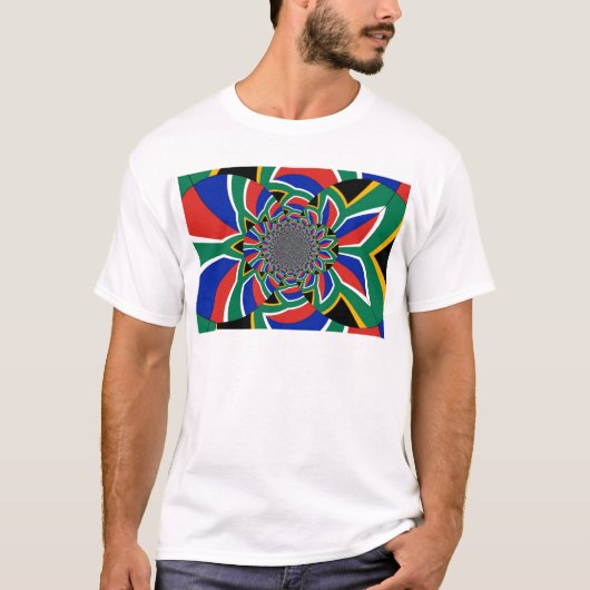 Rainbow Nation: Levendige Zuid-Afrikaanse kunstpri T-shirt (Voorkant)