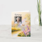 Rainbow Natuur Butterflies begrafenisprogramma | F Kaart (Voorkant)