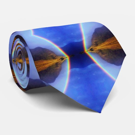 Rainbow-natuur geïnspireerd patroon stropdas (Opgerold)