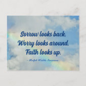Rainbow Natuur Poetry Emerson Faith Quote Briefkaart (Voorkant)