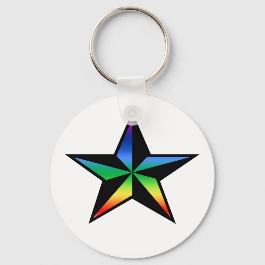 Rainbow Nautical Star Sleutelhanger (Voorkant)